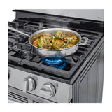 LG Estufa a Gas de Acero Inoxidable | Smart WiFi ThinQ | 5.8p3 | Ultra Heat | Air Fryer | Convección | Panel Digital | 30" | 5 Quemadores