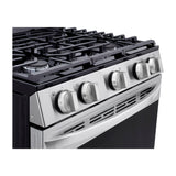 LG Estufa a Gas de Acero Inoxidable | Smart WiFi ThinQ | 5.8p3 | Ultra Heat | Air Fryer | Convección | Panel Digital | 30" | 5 Quemadores