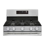 LG Estufa a Gas de Acero Inoxidable | Smart WiFi ThinQ | 5.8p3 | Ultra Heat | Air Fryer | Convección | Panel Digital | 30" | 5 Quemadores