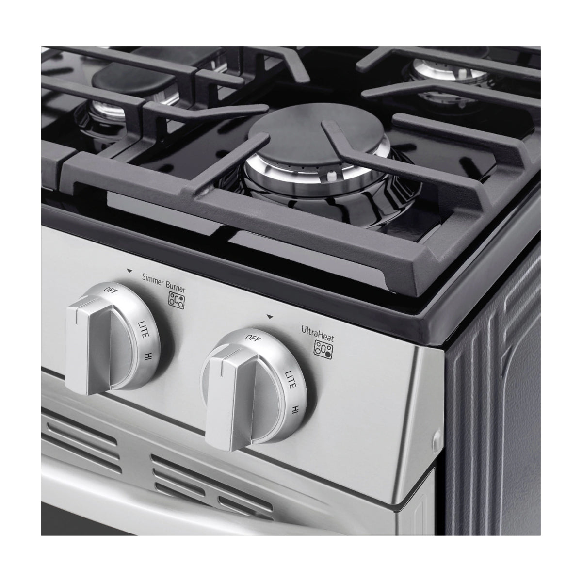 LG Estufa a Gas de Acero Inoxidable | Smart WiFi ThinQ | 5.8p3 | Ultra Heat | Air Fryer | Convección | Panel Digital | 30" | 5 Quemadores