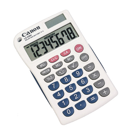 Canon Calculadora de Bolsillo de 8 Dígitos | Batería Solar | Compacta y Liviana