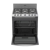 Whirlpool Estufa a Gas de Acero Inoxidable | Quemador Super | Ever Clean | Enc. Eléctrico | Plancha | 30" | 6 Quemadores
