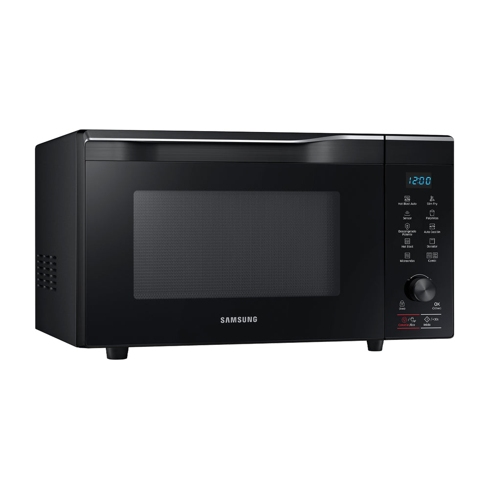 Samsung Microondas de 1000W | Convección | Grill | Sistema de Cocción con Sensor | Interior de Cerámica | SlimFry | 1.1p3 | Negro