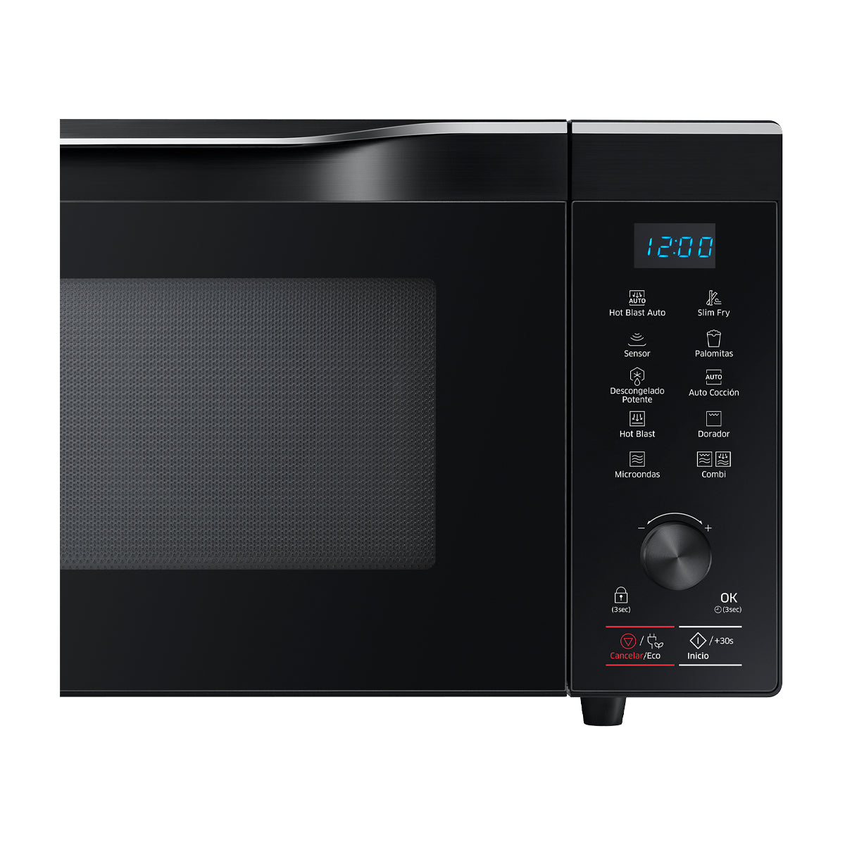 Samsung Microondas de 1000W | Convección | Grill | Sistema de Cocción con Sensor | Interior de Cerámica | SlimFry | 1.1p3 | Negro