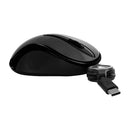 Maxell Mouse de Cable Retráctil | USB-C | Gris Negro