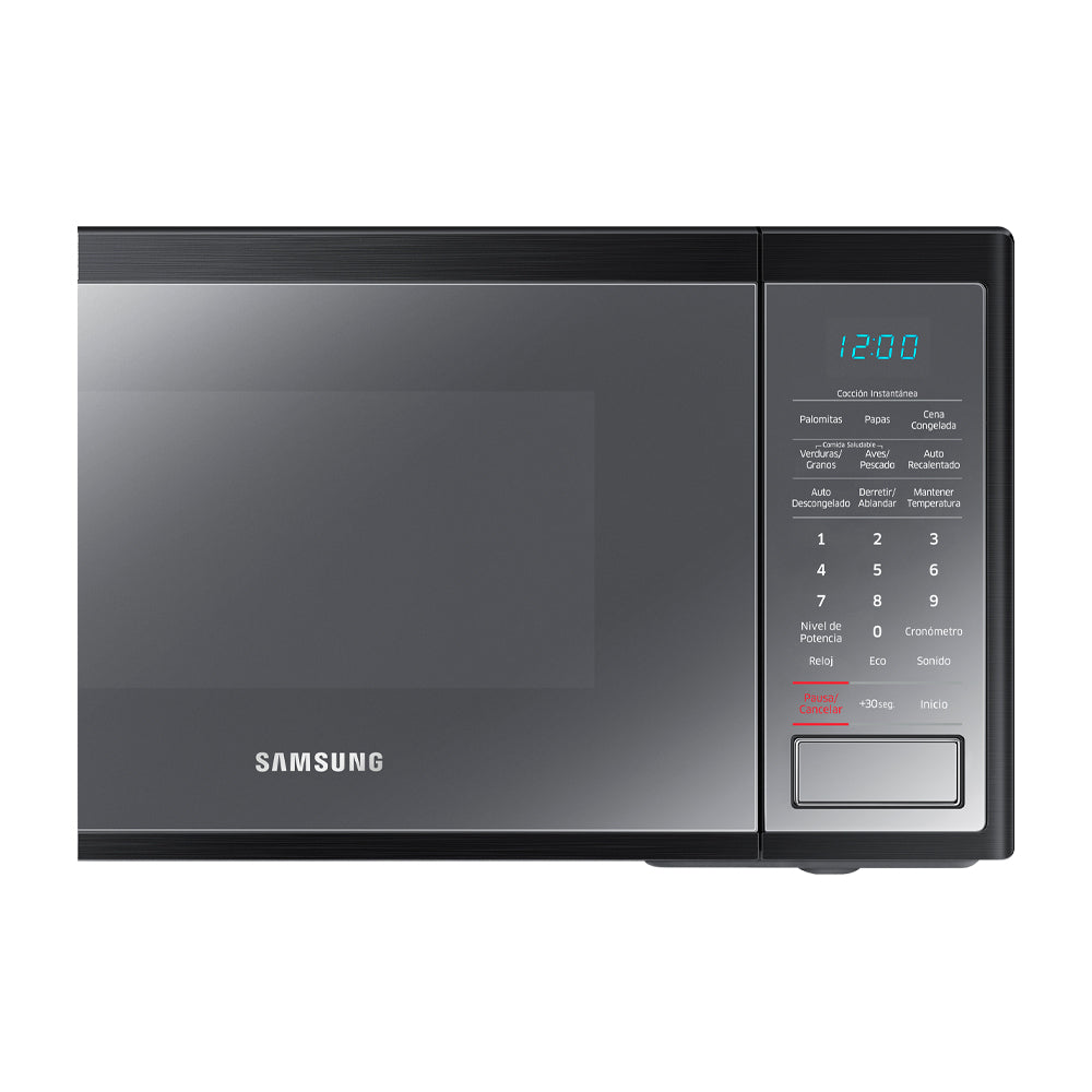 Samsung Microondas de 750W | Tipo Espejo | Interior de Cerámica Esmaltada | Modo Eco | 0.8p3 | Negro