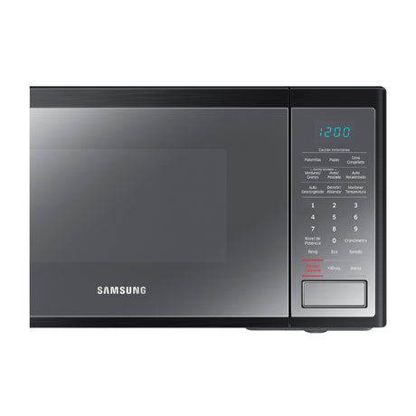 Samsung Microondas de 750W | Tipo Espejo | Interior de Cerámica Esmaltada | Modo Eco | 0.8p3 | Negro