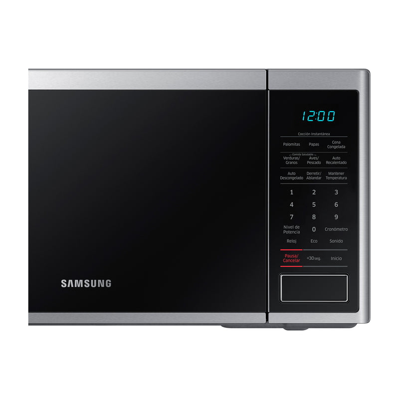 Samsung Microondas de 800W | Tipo Espejo | Interior de Cerámica | Modo Eco | 0.8p3 | Plateado