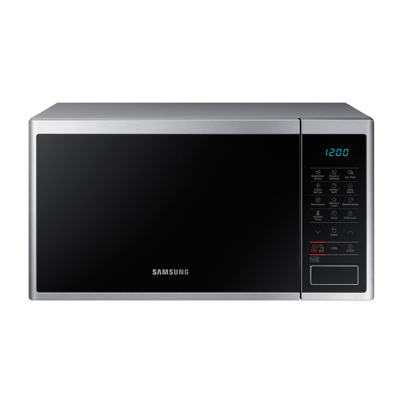 Samsung Microondas de 800W | Tipo Espejo | Interior de Cerámica | Modo Eco | 0.8p3 | Plateado