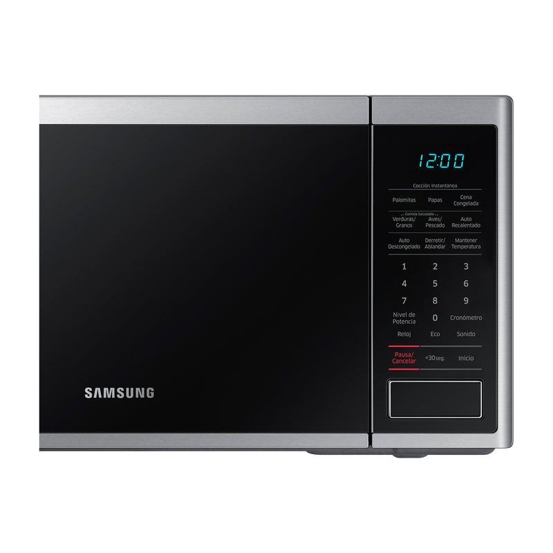 Samsung Microondas de 800W | Interior de Cerámica | Modo Eco | 0.8p3 | Plateado