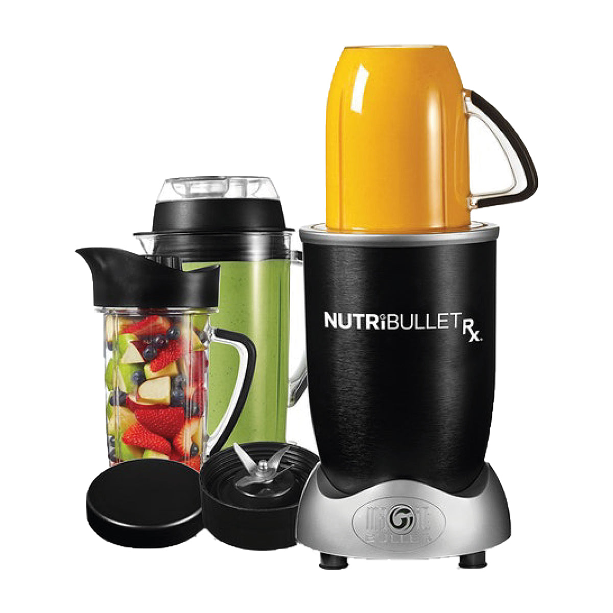 Nutribullet RX Licuadora / Extractor de Nutrientes | Función de Calentamiento para Sopas y Salsas | 10 Piezas | 1.3L | 1700W | Negro