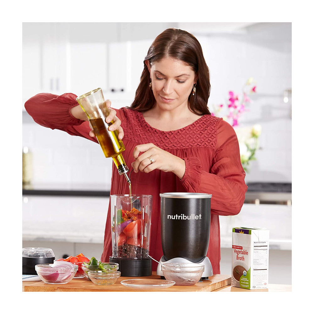 Nutribullet RX Licuadora / Extractor de Nutrientes | Función de Calentamiento para Sopas y Salsas | 10 Piezas | 1.3L | 1700W | Negro