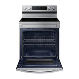 Samsung Estufa Eléctrica de Acero Inoxidable | 2-en-1 | WiFi Smart | 6.3p3 | Air Fryer | Convección | Control de Voz (Alexa y Google) | Panel Digital | 30" | 5 Quemadores