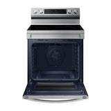 Samsung Estufa Eléctrica de Acero Inoxidable | 2-en-1 | WiFi Smart | 6.3p3 | Air Fryer | Convección | Control de Voz (Alexa y Google) | Panel Digital | 30" | 5 Quemadores