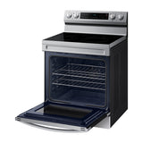 Samsung Estufa Eléctrica de Acero Inoxidable | 2-en-1 | WiFi Smart | 6.3p3 | Air Fryer | Convección | Control de Voz (Alexa y Google) | Panel Digital | 30" | 5 Quemadores