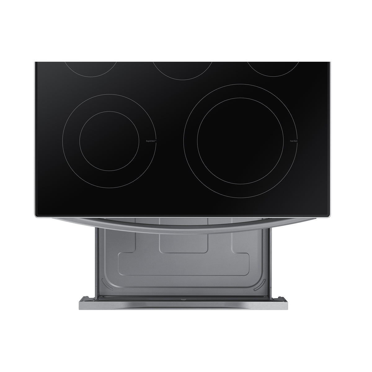 Samsung Estufa Eléctrica de Acero Inoxidable | 2-en-1 | WiFi Smart | 6.3p3 | Air Fryer | Convección | Control de Voz (Alexa y Google) | Panel Digital | 30" | 5 Quemadores