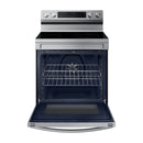 Samsung Estufa Eléctrica de Acero Inoxidable | 3-en-1 | WiFi Smart | 6.3p3 | Air Fryer | True Convection | Control de Voz (Alexa y Google) | Panel Digital | Plancha | 30" | 5 Quemadores