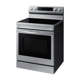 Samsung Estufa Eléctrica de Acero Inoxidable | 3-en-1 | WiFi Smart | 6.3p3 | Air Fryer | True Convection | Control de Voz (Alexa y Google) | Panel Digital | Plancha | 30" | 5 Quemadores