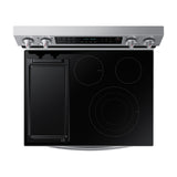 Samsung Estufa Eléctrica de Acero Inoxidable | 3-en-1 | WiFi Smart | 6.3p3 | Air Fryer | True Convection | Control de Voz (Alexa y Google) | Panel Digital | Plancha | 30" | 5 Quemadores