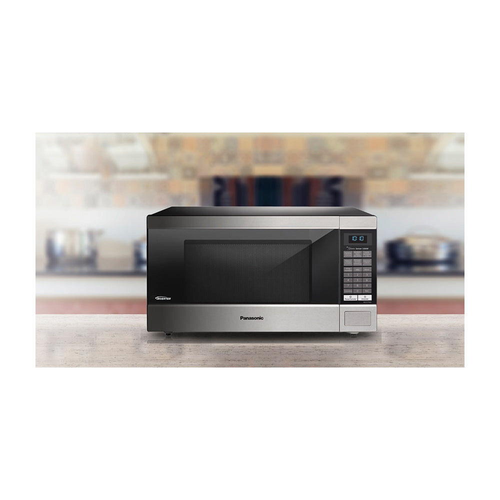 Panasonic Microondas Inverter de 1200W | Cocción por Sensor | 1.6p3 | Plateado