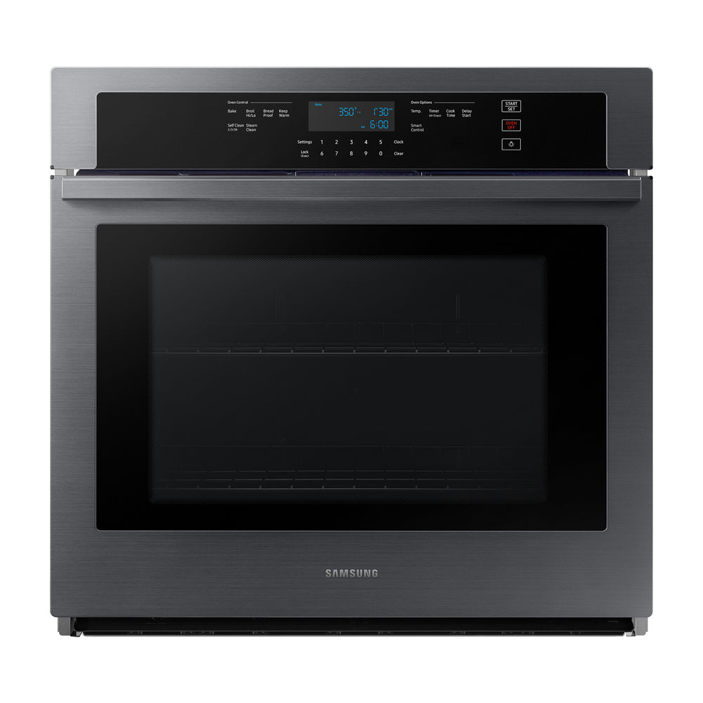 Samsung Horno Multifuncional Empotrable Eléctrico | 30" | 5.1p3 | WiFi | Control Táctil Digital | Interior de Cerámica Azul | Self / Steam Clean | 285°C | Negro
