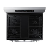 Samsung Estufa a Gas de Acero Inoxidable | WiFi Smart | 6p3 | Hornalla Doble 17.000 BTU | Control de Voz (Alexa y Google) | Panel Digital | Plancha | 30" | 5 Quemadores