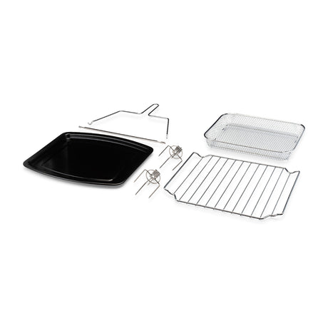 Instant Omni Plus Horno Eléctrico con Freidora de Aire 10-en-1 de 18L | EvenCrisp | Puerta de Vidrio | 1800W | Negro Acero