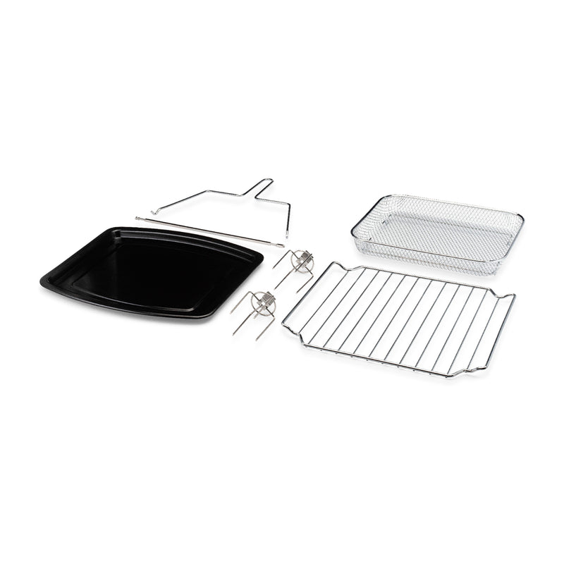 Instant Omni Plus Horno Eléctrico con Freidora de Aire 10-en-1 de 18L | EvenCrisp | Puerta de Vidrio | 1800W | Negro Acero