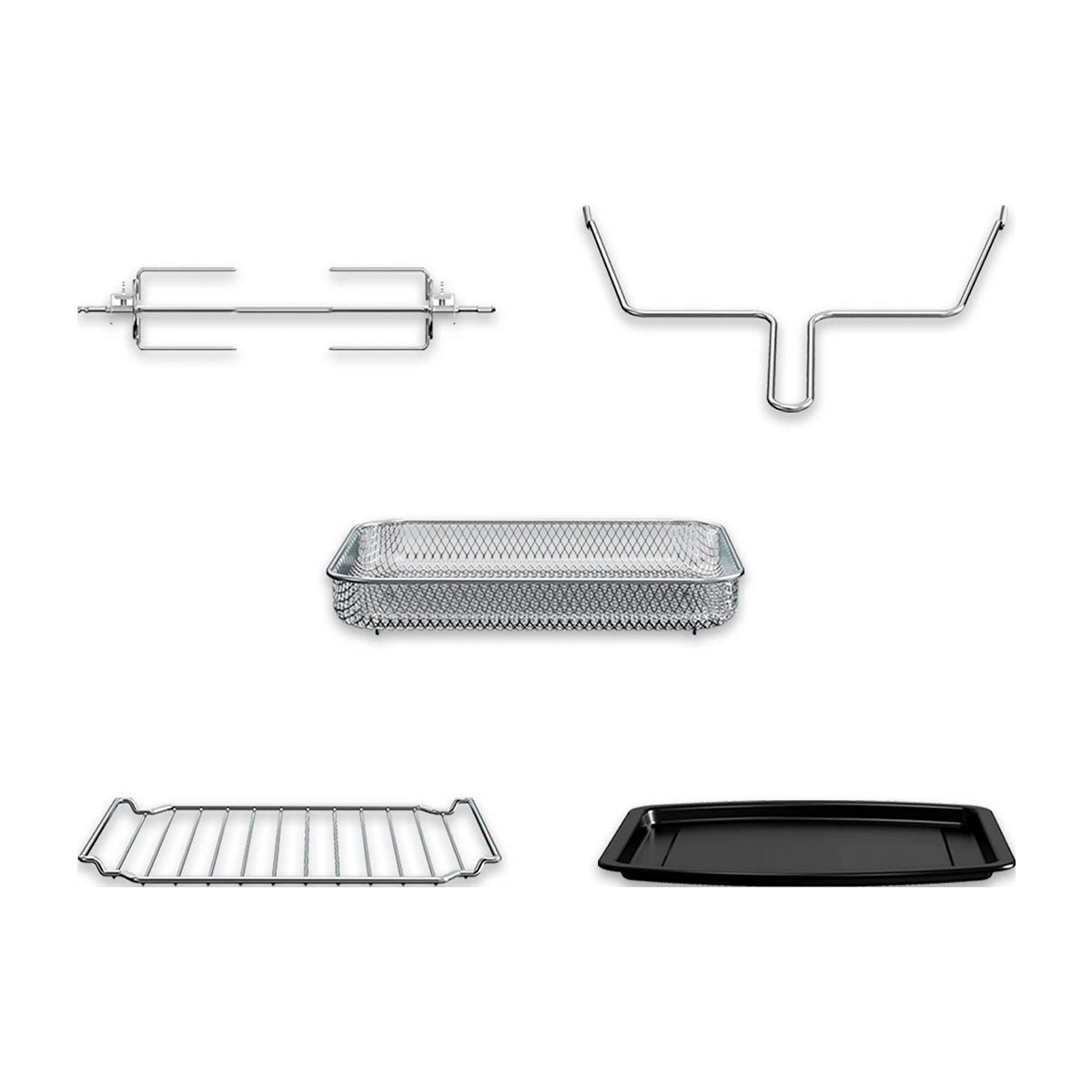 Instant Omni Plus Horno Eléctrico con Freidora de Aire 10-en-1 de 18L | EvenCrisp | Puerta de Vidrio | 1800W | Negro Acero