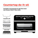 Instant Omni Plus Horno Eléctrico con Freidora de Aire 10-en-1 de 18L | EvenCrisp | Puerta de Vidrio | 1800W | Negro Acero
