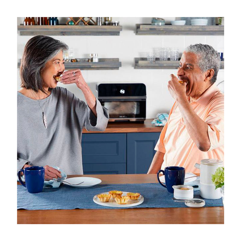 Instant Omni Plus Horno Eléctrico con Freidora de Aire 10-en-1 de 18L | EvenCrisp | Puerta de Vidrio | 1800W | Negro Acero