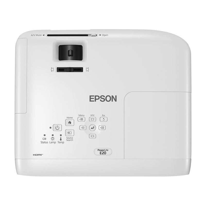 Epson PowerLite E20 Proyector | XGA | 3LCD | 3400 Lúmenes | 30" - 350" | 4:3
