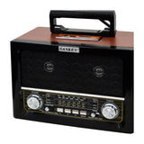 Sankey Radio Portátil | Sintonización FM | Asa Portable | Bluetooth | Negro