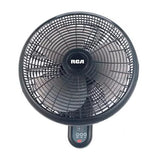 RCA Abanico de Pared de 16" | Control Remoto | 3 Velocidades | Negro