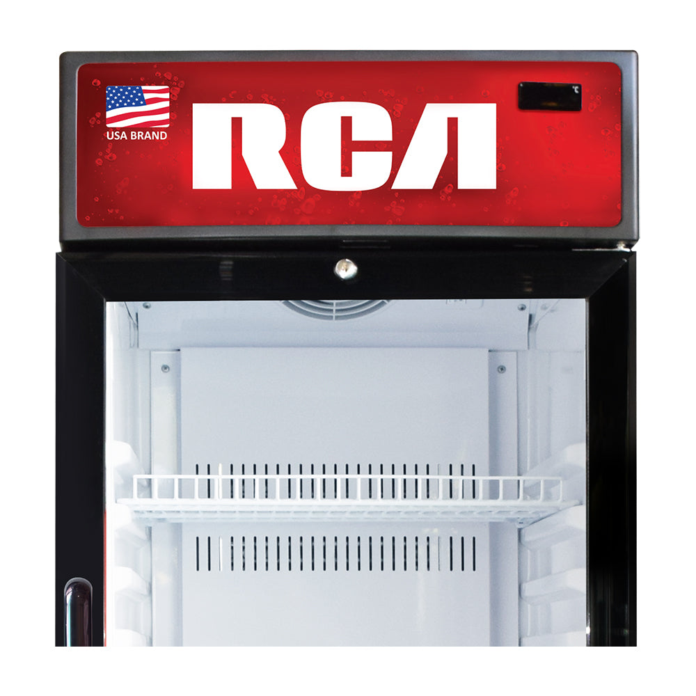 RCA Vitrina Comercial de 1 Puerta | Cierre Automático | Seguridad con Llave | 10p3