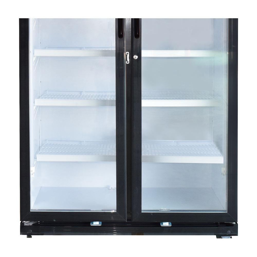 RCA Commercial Vitrina Comercial de 2 Puertas | Cierre Automático | Seguridad con Llave | 22p3