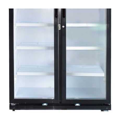 RCA Commercial Vitrina Comercial de 2 Puertas | Cierre Automático | Seguridad con Llave | 22p3