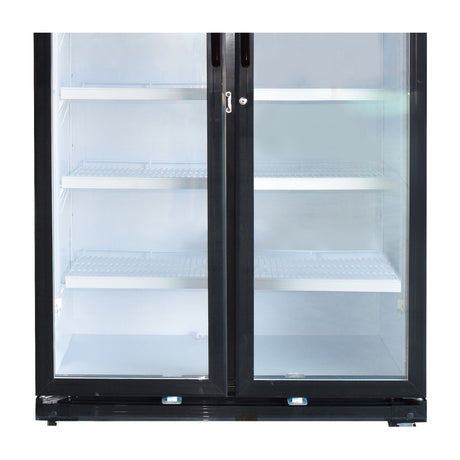RCA Commercial Vitrina Comercial de 2 Puertas | Cierre Automático | Seguridad con Llave | 25p3