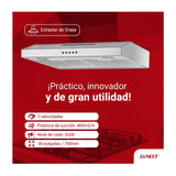 Sankey Extractor de Grasa de 75cm | Tipo Compacto | 3 Velocidades | 2 Filtros de Aluminio | 400m3/H