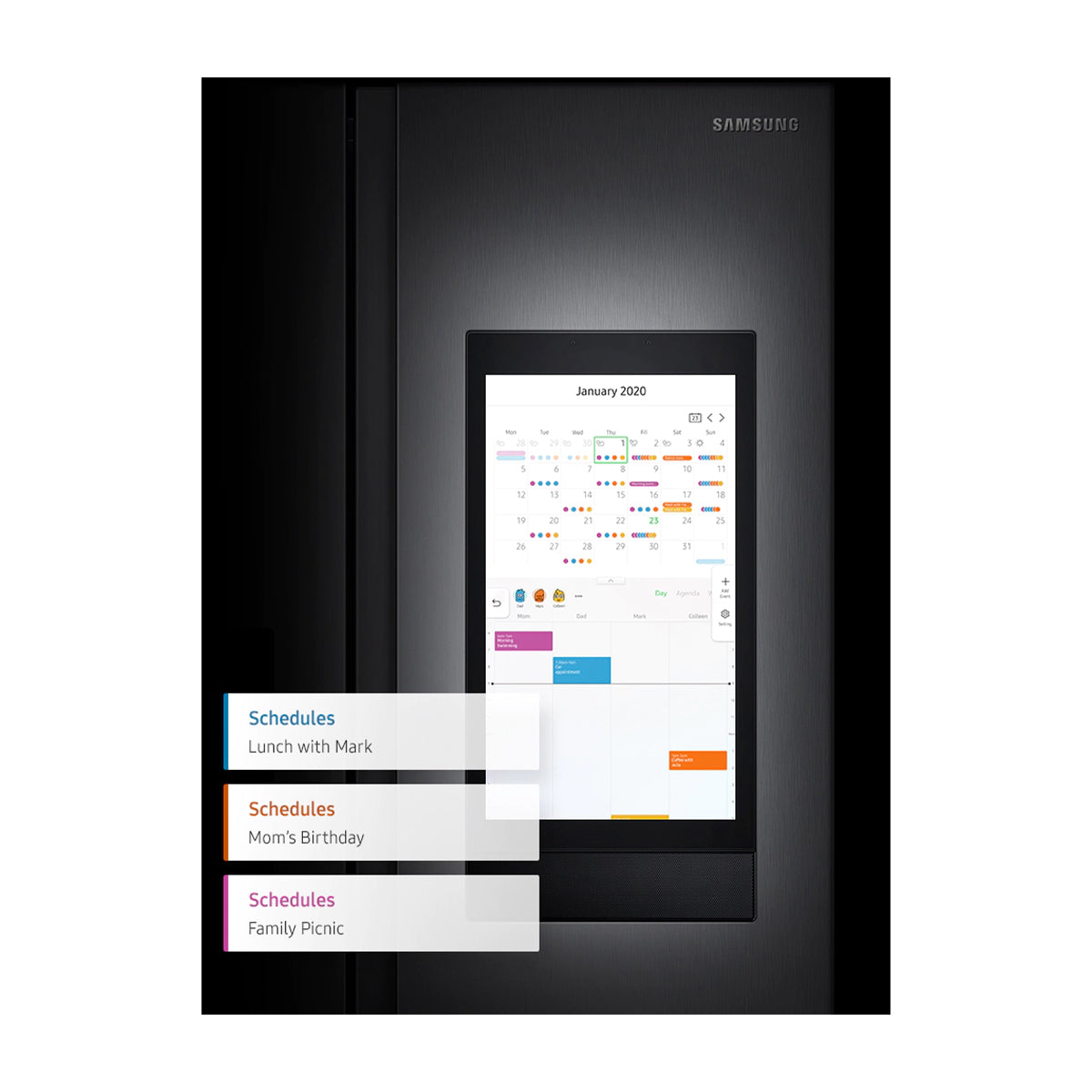 Samsung Refrigeradora Side By Side Digital Inverter | Family Hub | WiFi | Bluetooth | Dispensador de Agua y Hielo | 21.51p3