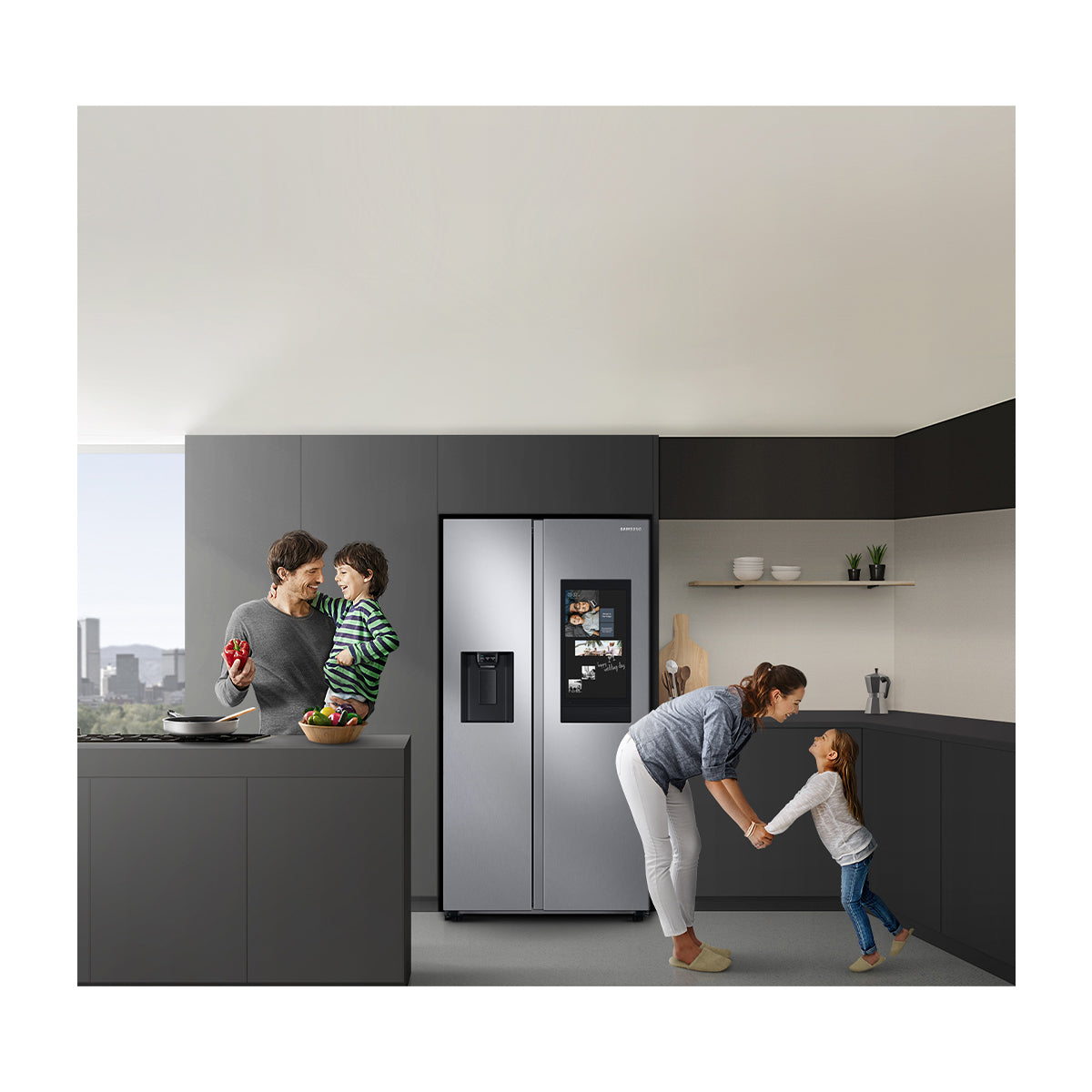 Samsung Refrigeradora Side By Side Digital Inverter | Family Hub | WiFi | Bluetooth | Dispensador de Agua y Hielo | 21.51p3