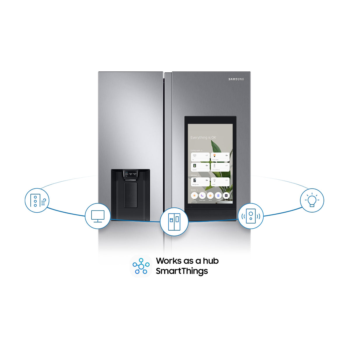 Samsung Refrigeradora Side By Side Digital Inverter | Family Hub | WiFi | Bluetooth | Dispensador de Agua y Hielo | 21.51p3