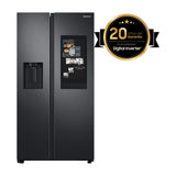 Samsung Refrigeradora Side By Side Digital Inverter | Family Hub | WiFi | Bluetooth | Dispensador de Agua y Hielo | 27.5p3 | Negro