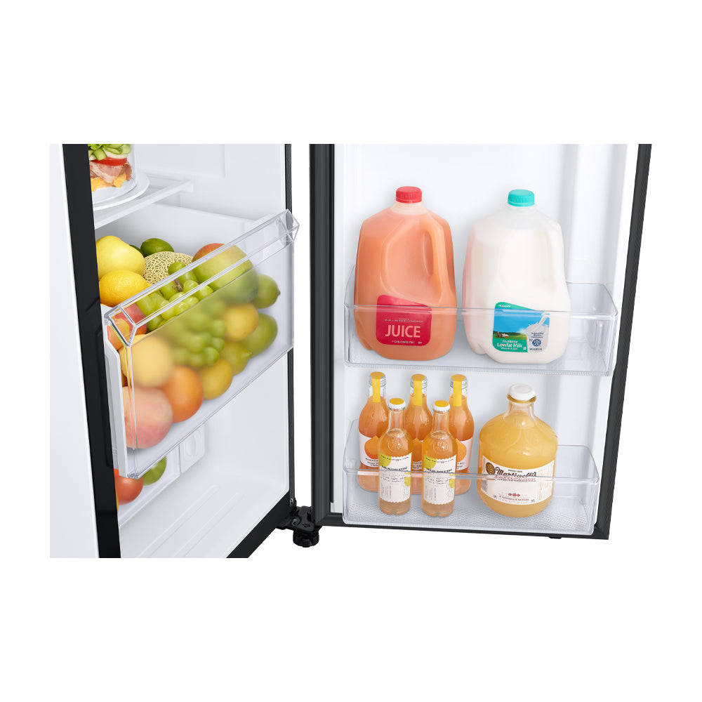 Samsung Refrigeradora Side By Side Digital Inverter | Family Hub | WiFi | Bluetooth | Dispensador de Agua y Hielo | 27p3 | Negro