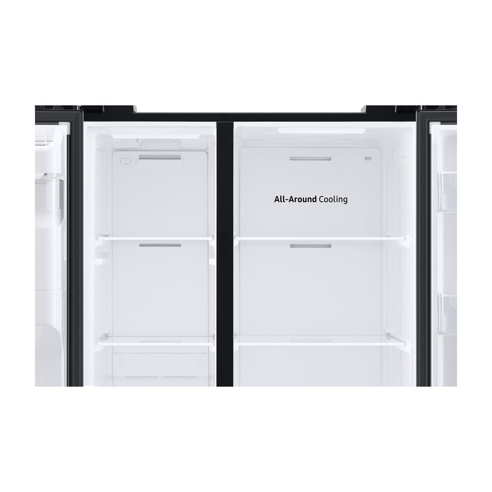 Samsung Refrigeradora Side By Side Digital Inverter | Family Hub | WiFi | Bluetooth | Dispensador de Agua y Hielo | 27p3 | Negro