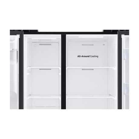 Samsung Refrigeradora Side By Side Digital Inverter | Family Hub | WiFi | Bluetooth | Dispensador de Agua y Hielo | 27p3 | Negro