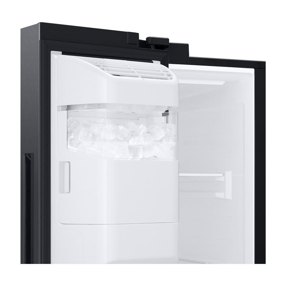 Samsung Refrigeradora Side By Side Digital Inverter | Family Hub | WiFi | Bluetooth | Dispensador de Agua y Hielo | 27p3 | Negro