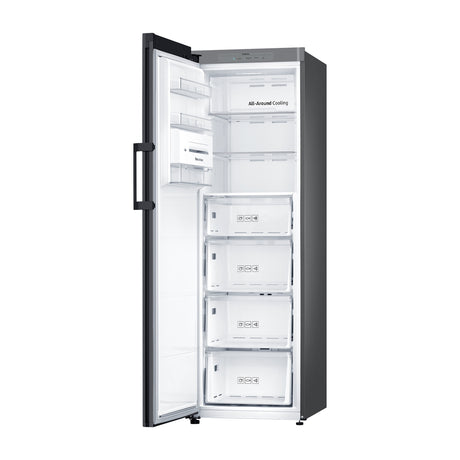 Samsung BESPOKE Congelador Vertical de 1 Puerta Digital Inverter | Modulos Personalizables | All Around Cooling | Power Freeze | Slim Ice Maker | 11.41p3 | Satin Grey