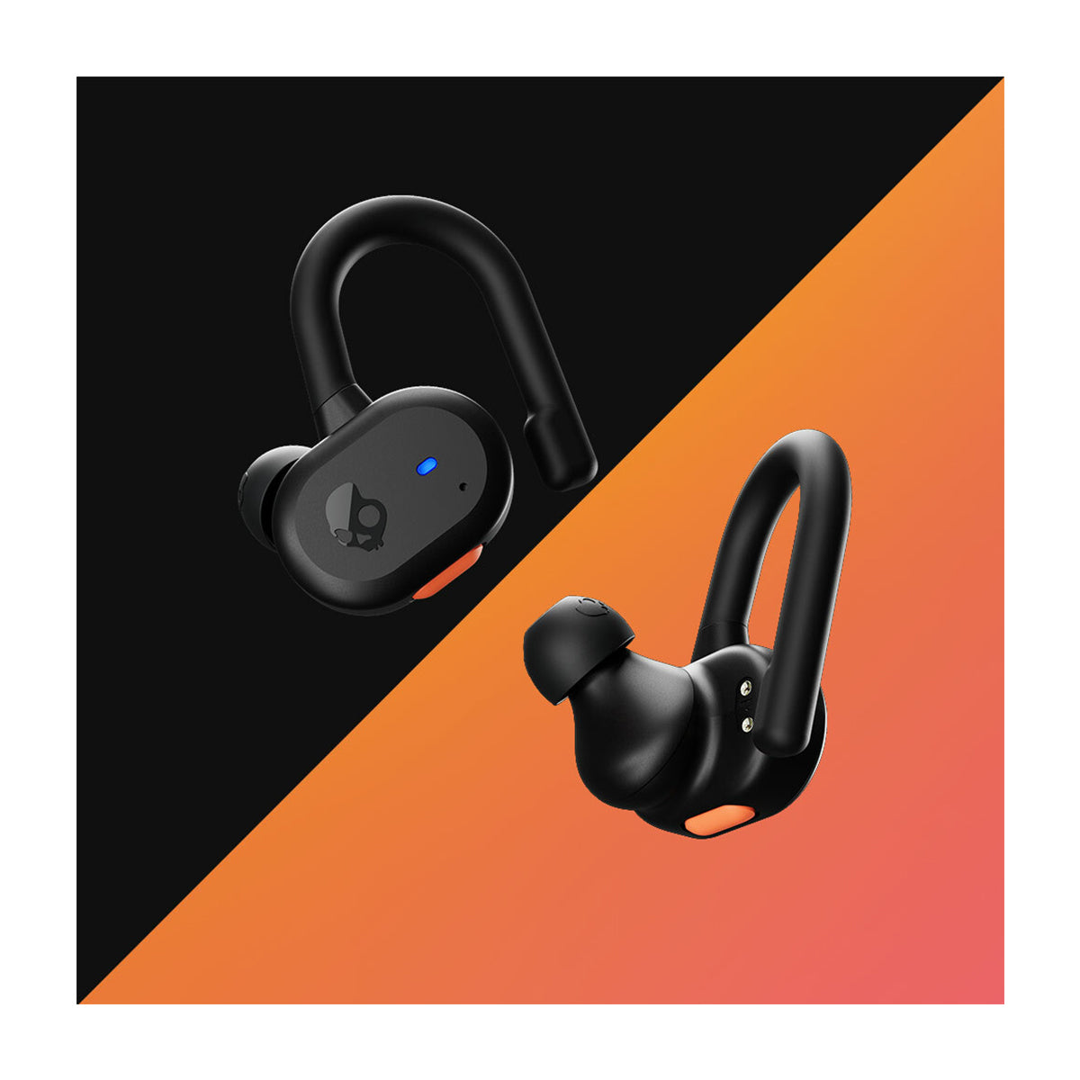 Skullcandy Push Active Audífonos Inalámbricos Bluetooth | Negro Naranja