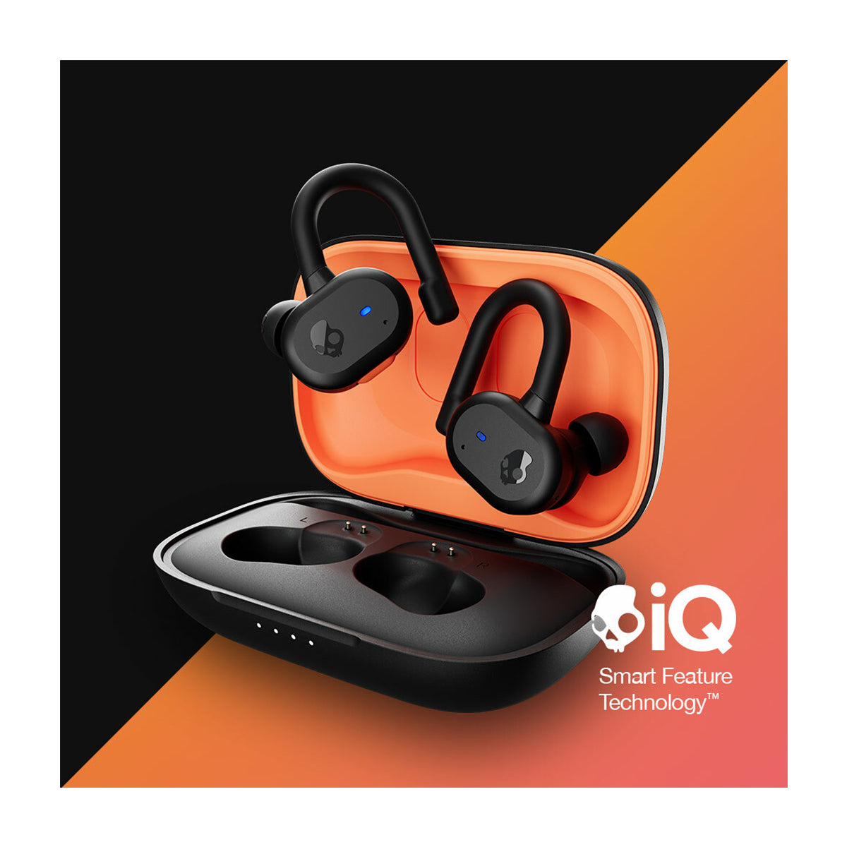 Skullcandy Push Active Audífonos Inalámbricos Bluetooth | Negro Naranja